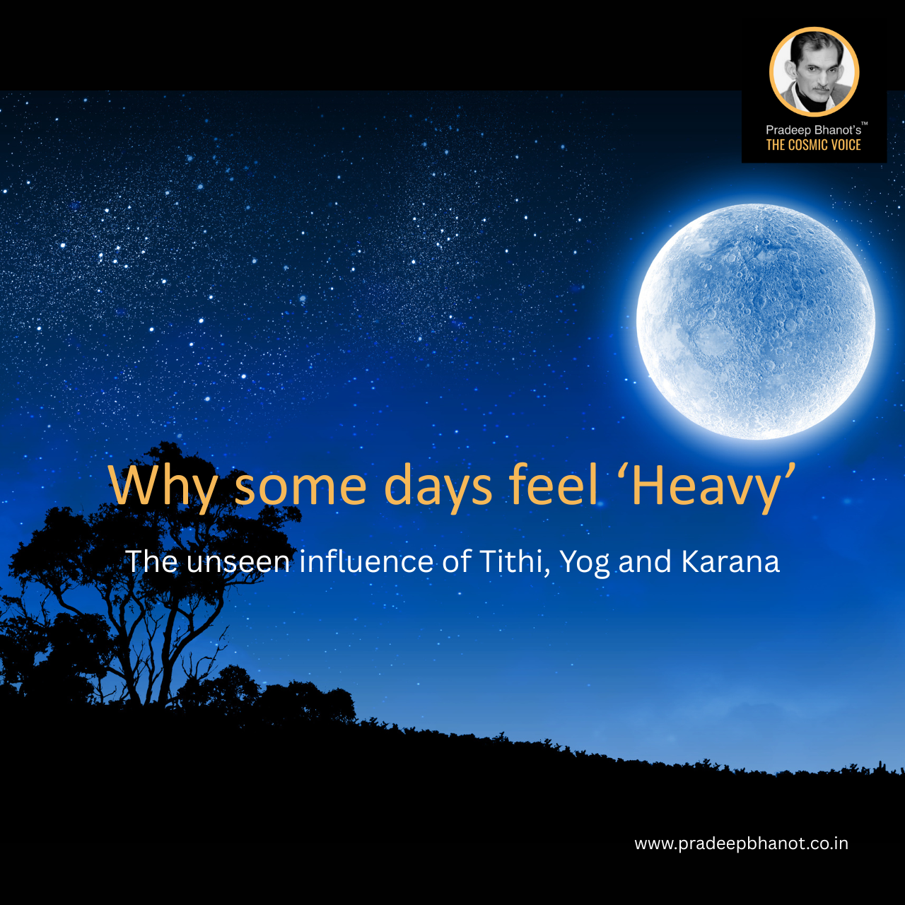 Illustration showing cosmic energies influencing human emotions based on Tithi, Yoga, and Karana from Vedic Panchang – concept by Pradeep Bhanot’s The Cosmic Voice